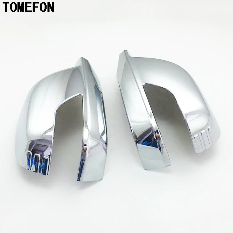 TOMEFON For Honda Crosstour 2010-2016 Side Door Rear View Mirror Cap Cover Trim ABS Chrome 2pcs