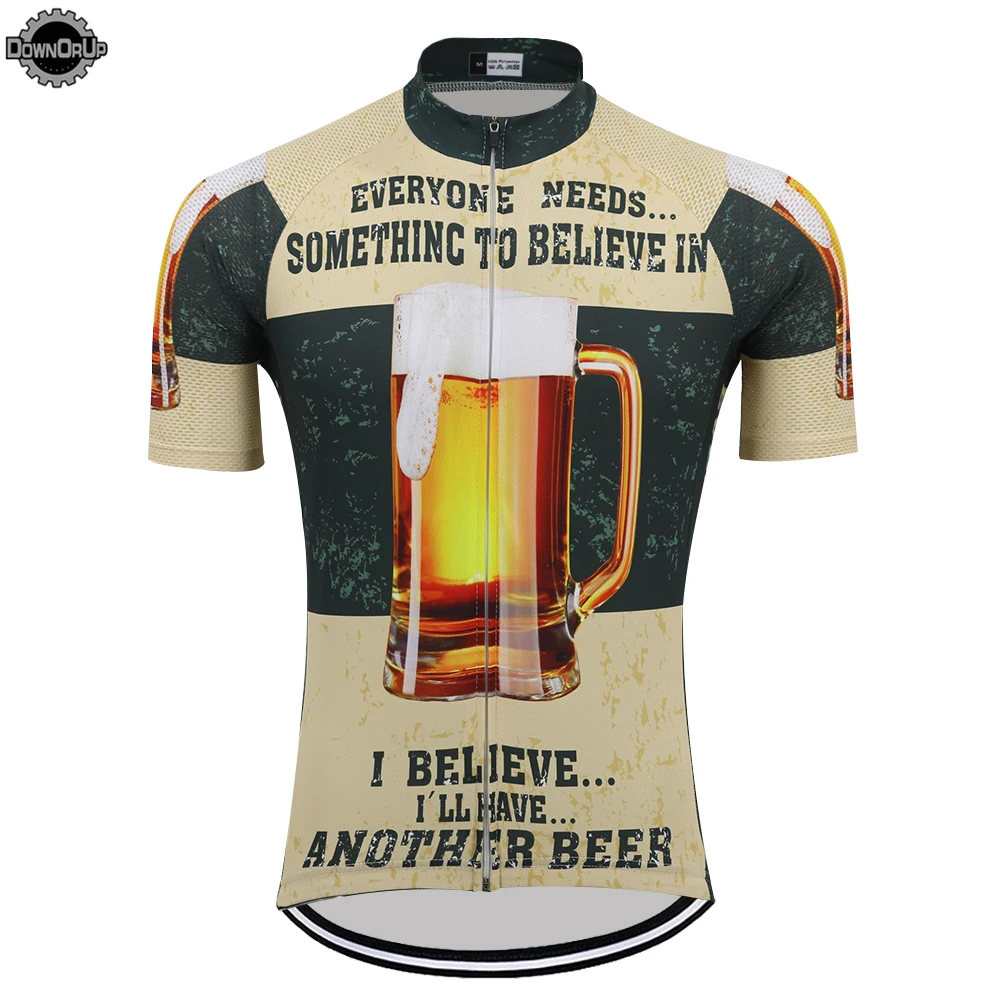

Beer Cycling Jersey Men Short Sleeve Bike Wear Jersey Summer Cycling Clothing Mountain Bicycle Clothes MTB
