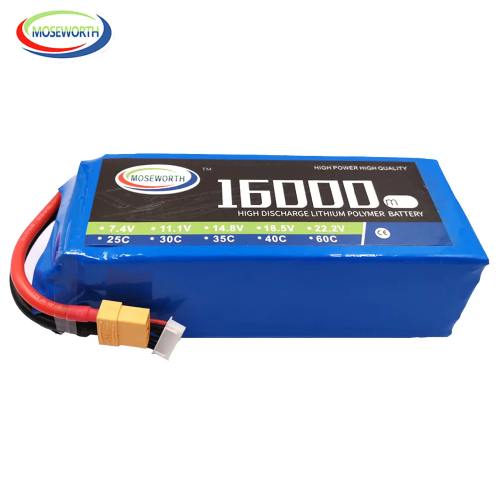 Quality Assurance 4S 14.8V 16000mah 25C Max 50C Lipo Battery For Helicopter RC Model Quadcopter Airplane Drone CAR FPV