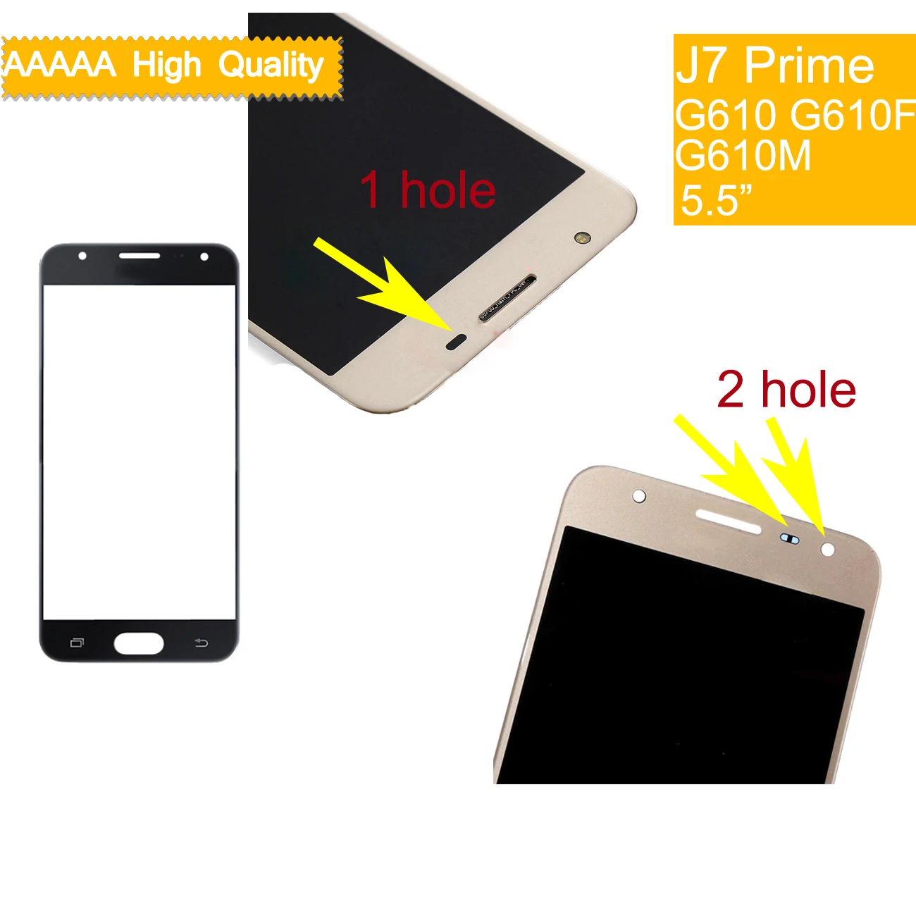 10Pcs/Lot For Samsung Galaxy J7 Prime G610F G610 Touch Screen Panel Front Outer LCD Glass With OCA Glue Replacement