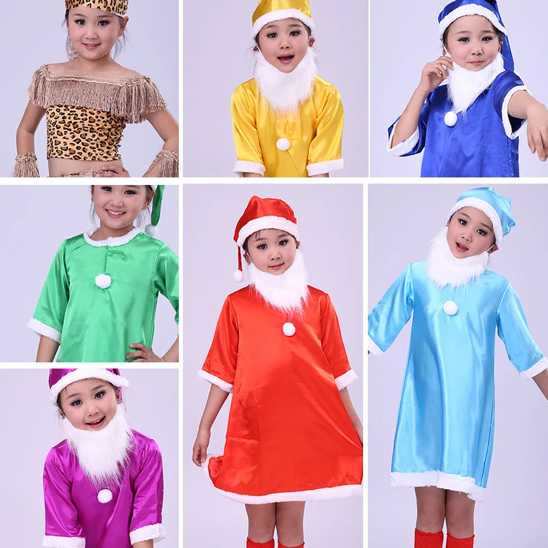 The seven dwarfs Halloween costumes children prince Snow White suit fairy tale performance clothing