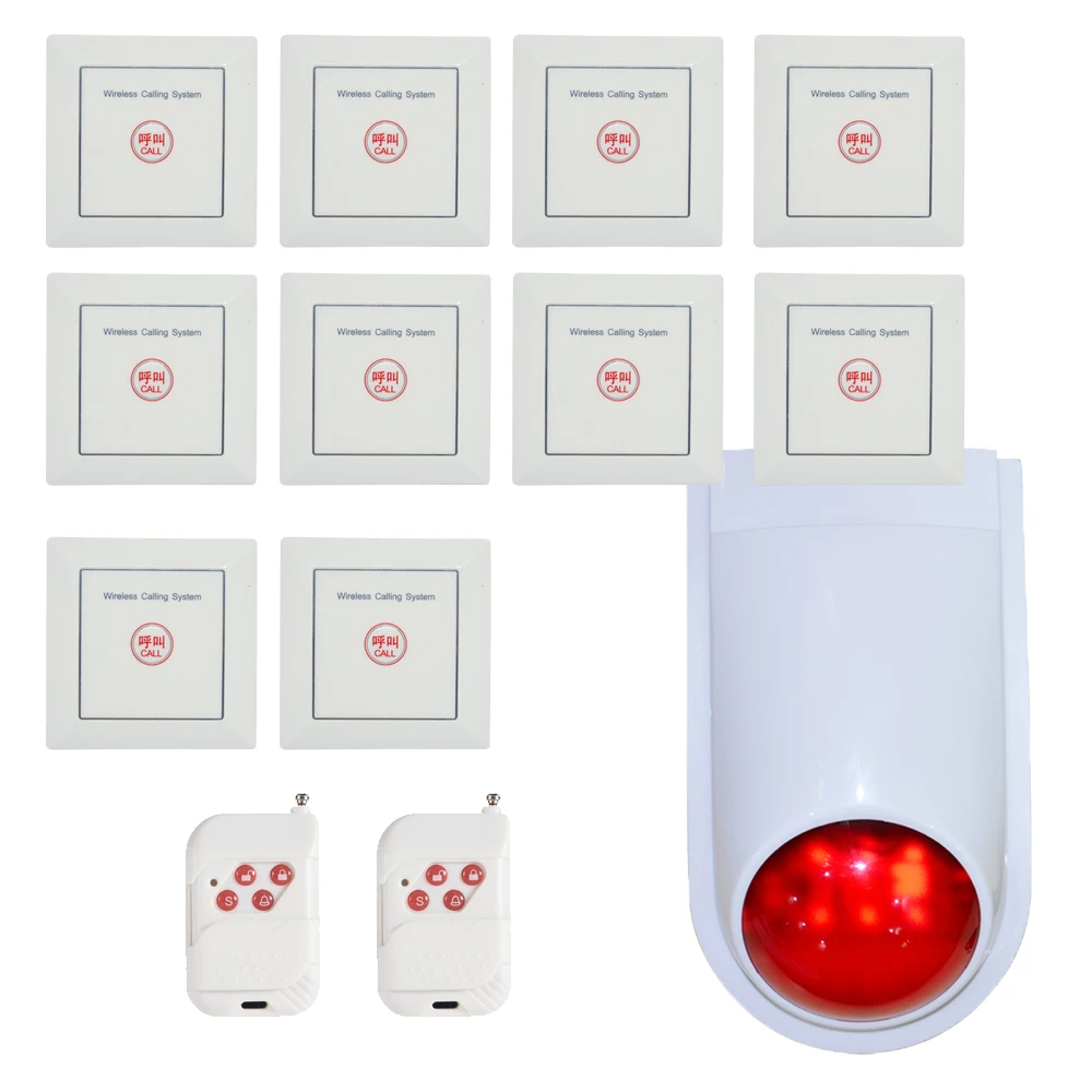 Newest Emergency calling system wireless button 86mm wall-mounted 433mhz Home security alarm system hospital and hotel room use