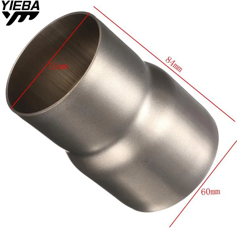 60MM to 51MM Universal Exhaust Adapter Reducer Connector Pipe Tube FOR     390 200 125 RC 390 200 125 YAMAHA V-MAX1700 Z900