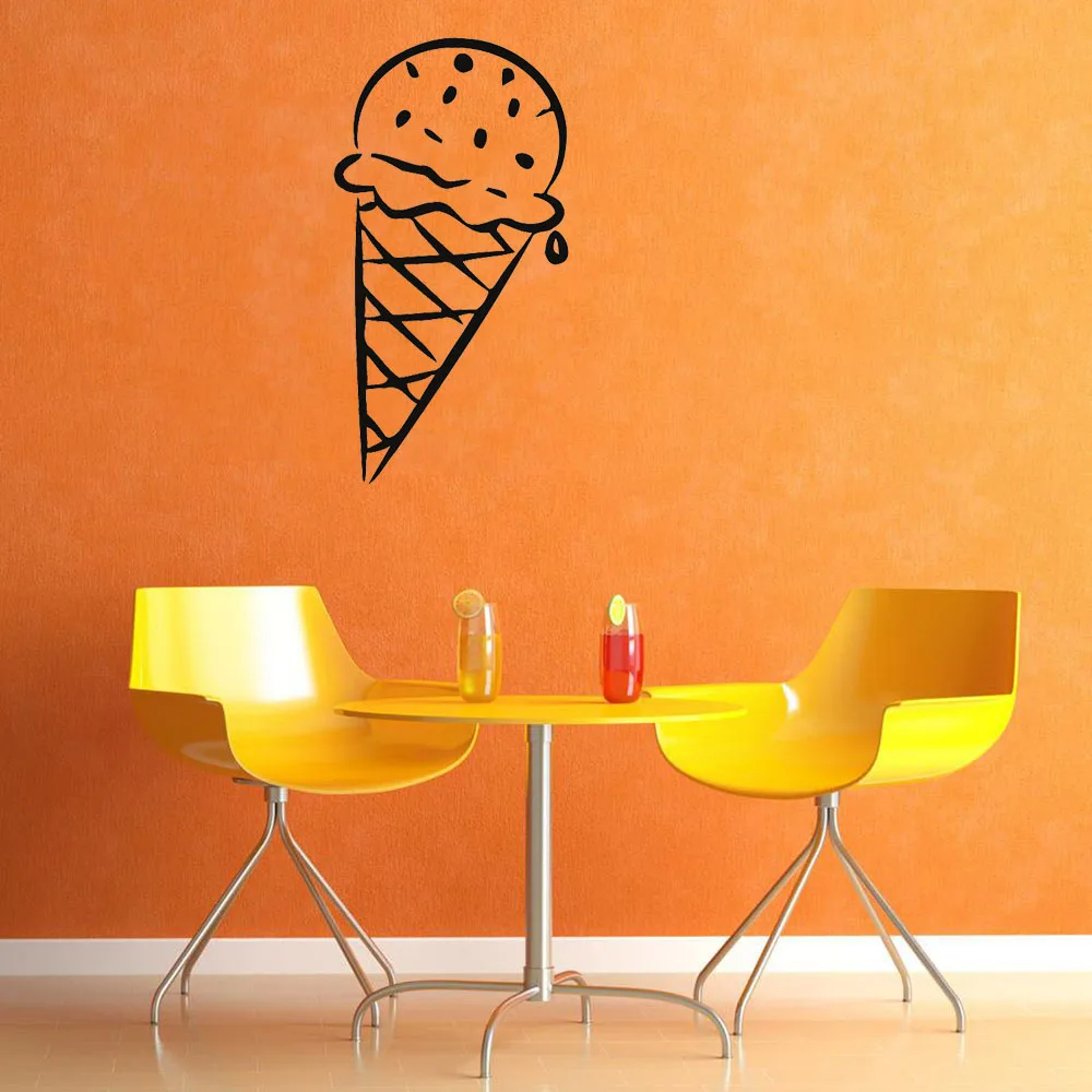 Wall Decals Ice Cream Home Decoration Stickers Poster Vinyl Sticker Art Wall Ornament Kitchen Living Room Decor Pattern Art B134
