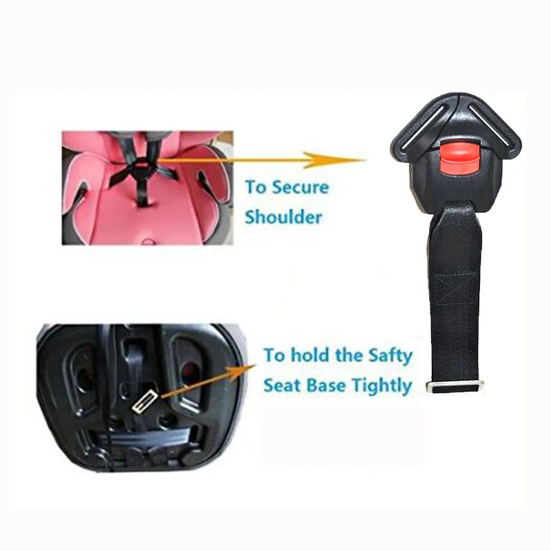 5 Point Harness Baby Car Seat Belt Buckle Safety Lock Clip With Safety Belt Assembly CE Safe Certification