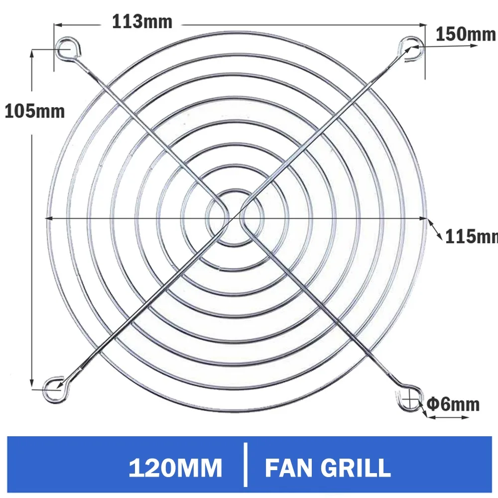 

100pcs set Gdstime Metal Steel 120mm 12cm Fan Protector Finger Guard Grill Net