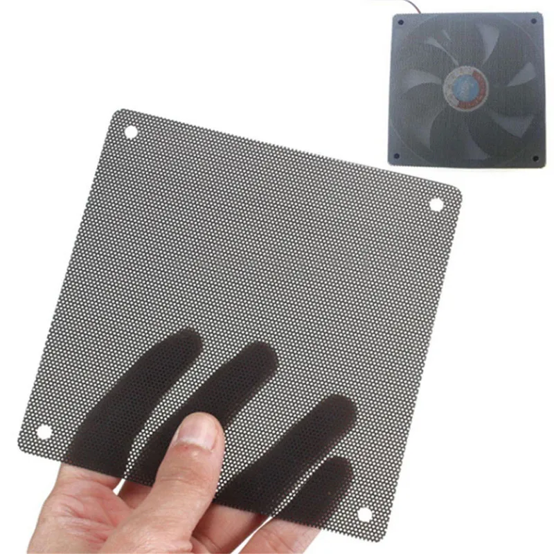 5PCS/lot 120mm Cuttable Black PVC PC Fan Dust Filter Dustproof Case Computer Mesh