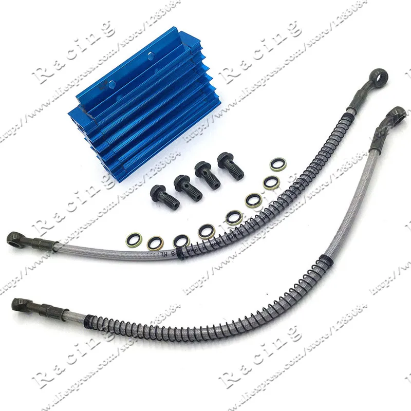 Oil Cooler Kit Aluminum Alloy for LIFAN 110 125CC PIT DIRT BIKE CRF Oil Monkey Bike ATV Quad Motorcycle