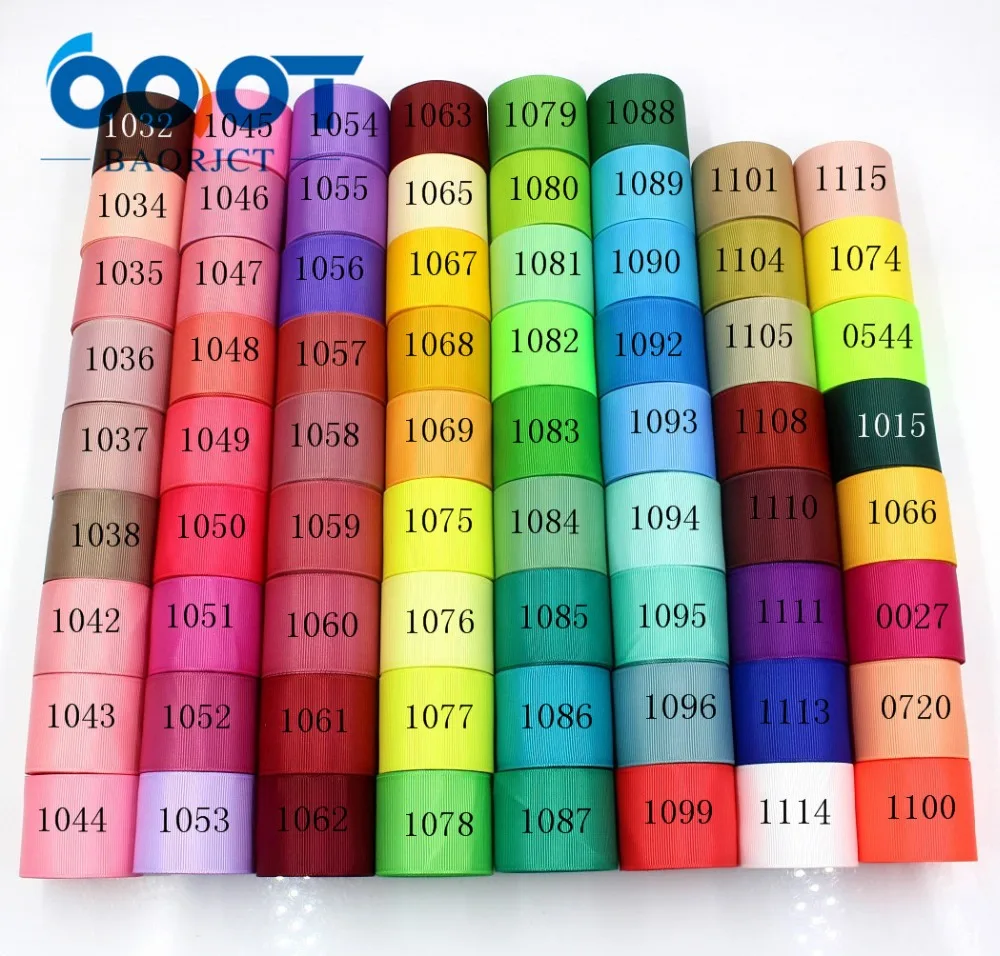 OOOT BAORJCT 181015-L38mm-6,38mm 10yards Solid Color Ribbons Thermal transfer Printed grosgrain,DIY Clothing handmade materials