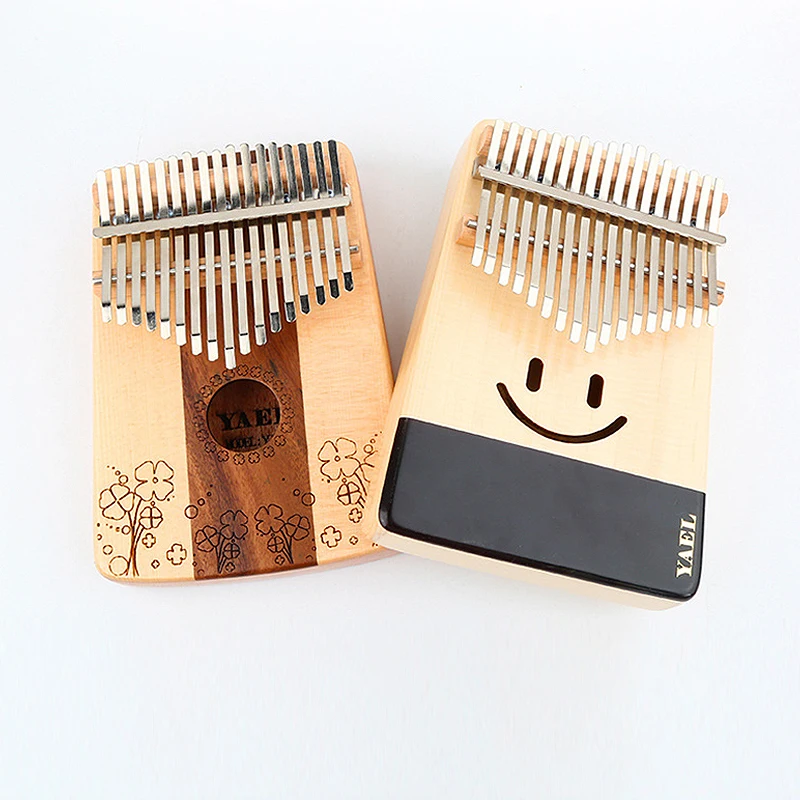 BATESMUSIC Kalimba 17 Keys Thumb Piano 17 Keys Easy-to-play Finger Piano Mbira Solid Mahogany Wood