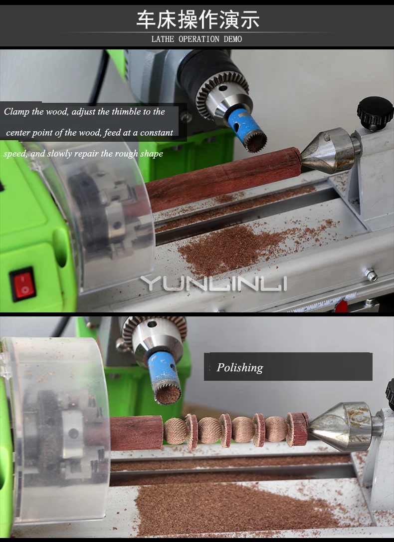 Miniature Beads Machine Home High Precision Small Lathe Processing Wood Bead Machine Automatic Small Bench Drill DT-1009