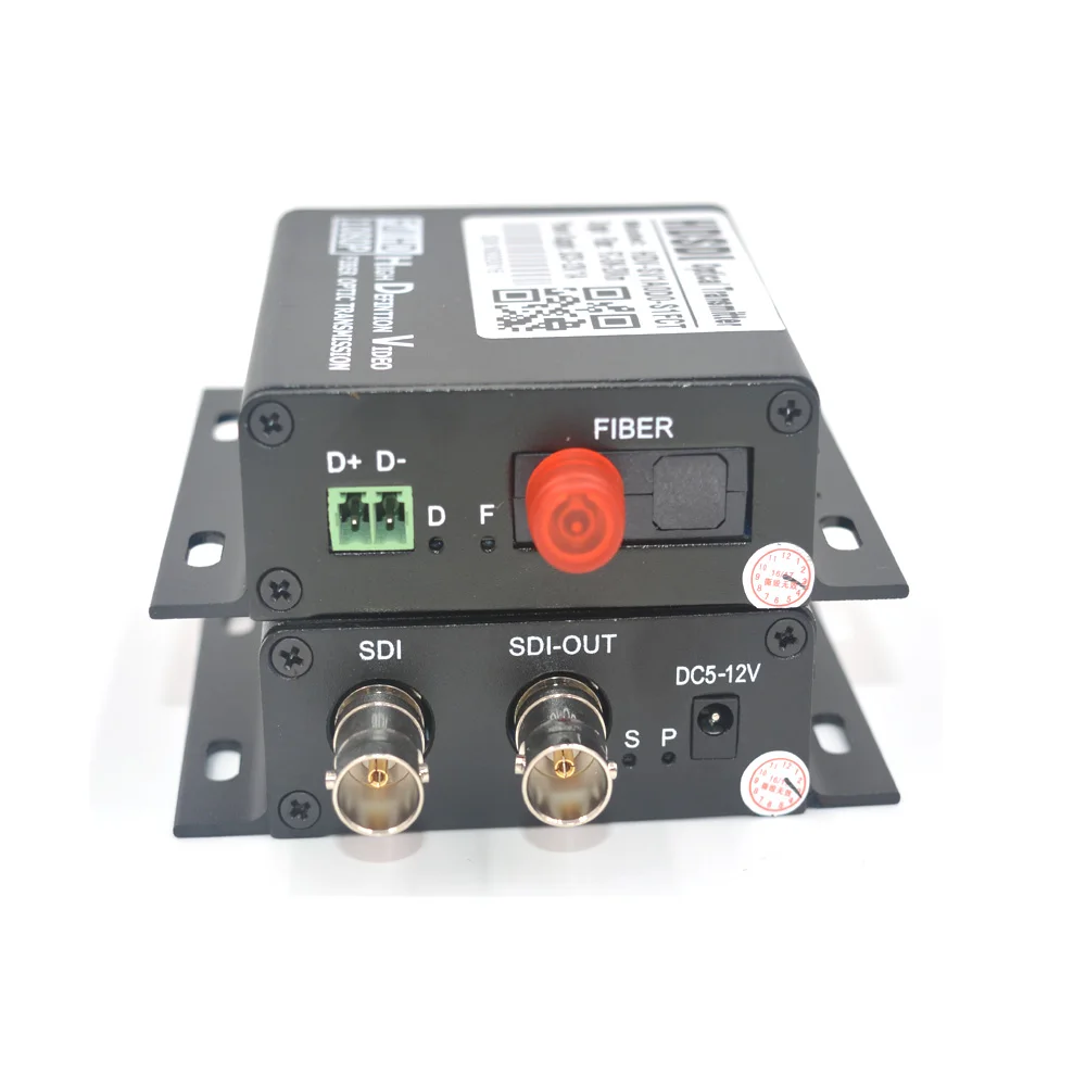 High Quality HD-SDI optical media converter Fiber to HD SDI Transmitter & Receiver -Video Audio signal over fiber 1 pair