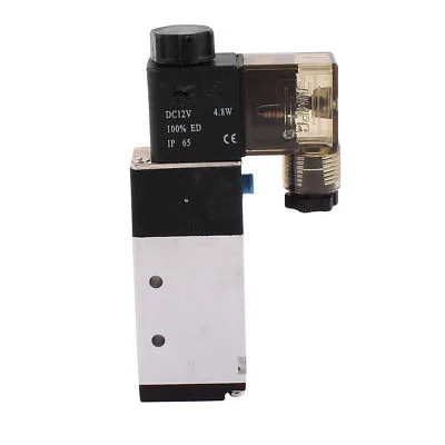 4V210-08 DC12V 4.8W 2 Position 5 Ways Pneumatic Air Solenoid Valve