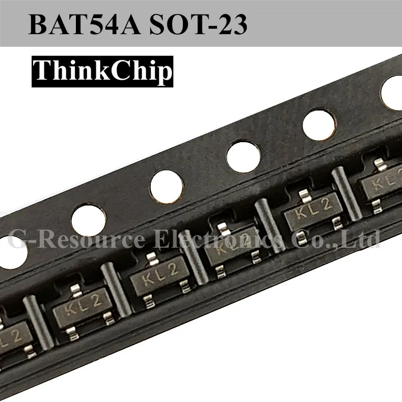 (100pcs) BAT54A BAT54 SOT-23 dual common anode Schottky Barrier Diode (Marking KL2)