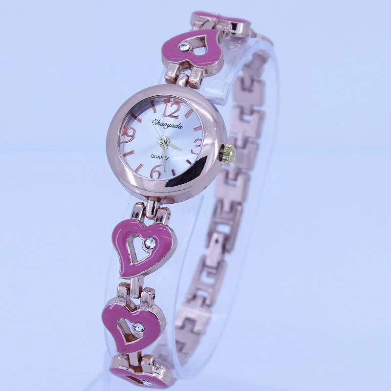 10pcs/Lot Casual Watch Popular Mixed Bulk Heart Design Lady Women Alloy Strap Crystal Quartz Fashion Wristwatch bracelet watches