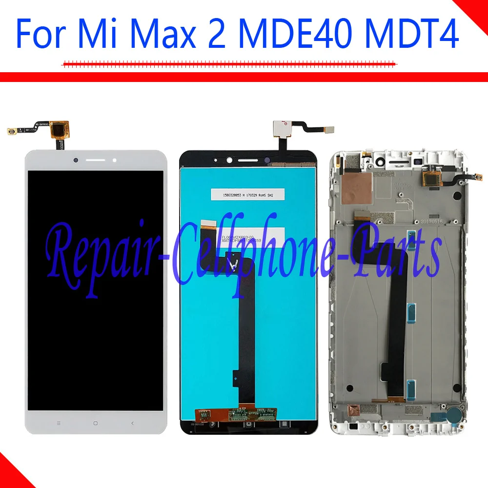 

Black / White 6.44 inch New Full LCD Display + Touch Screen Digitizer Assembly + Frame Cover For Xiaomi Mi Max 2