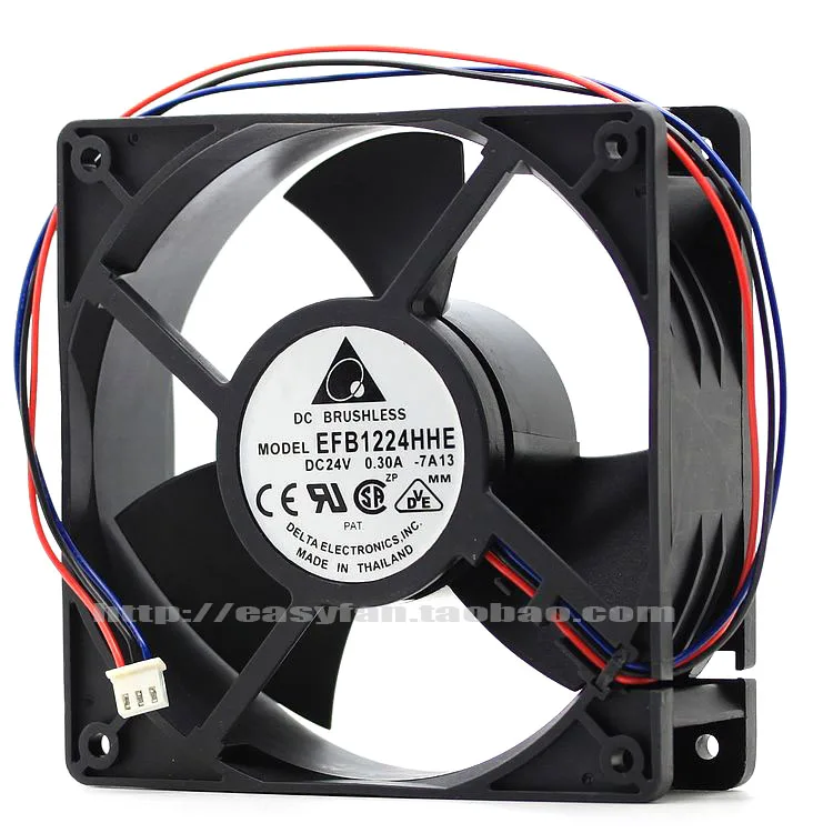 Delta Electronics EFB1224HHE 7A13 DC 24V 0.30A 120x120x38mm Server Cooling Fan