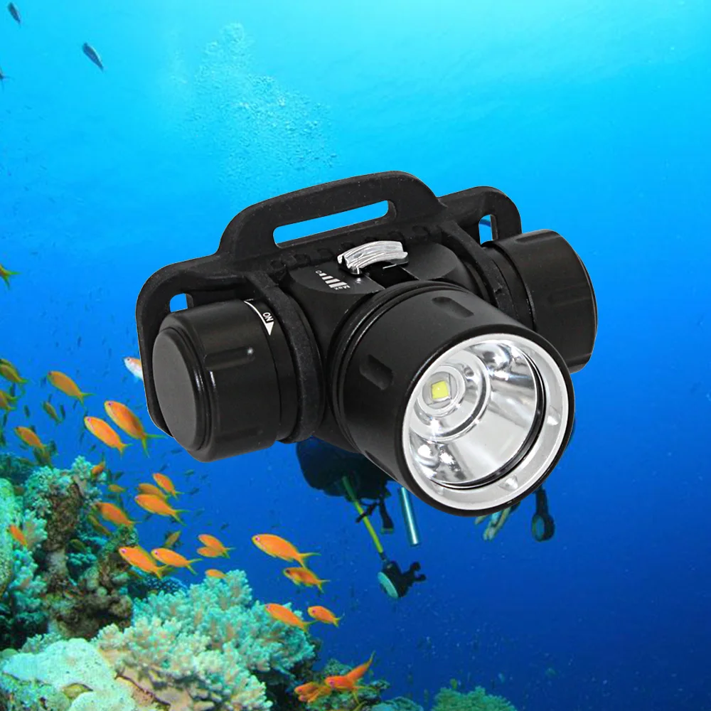 1000 Lumens Underwater 100 Meters Diving Headlight XM-L2 Led Scuba Diving Headlamp Flashlight Torch Waterproof Lamp Light