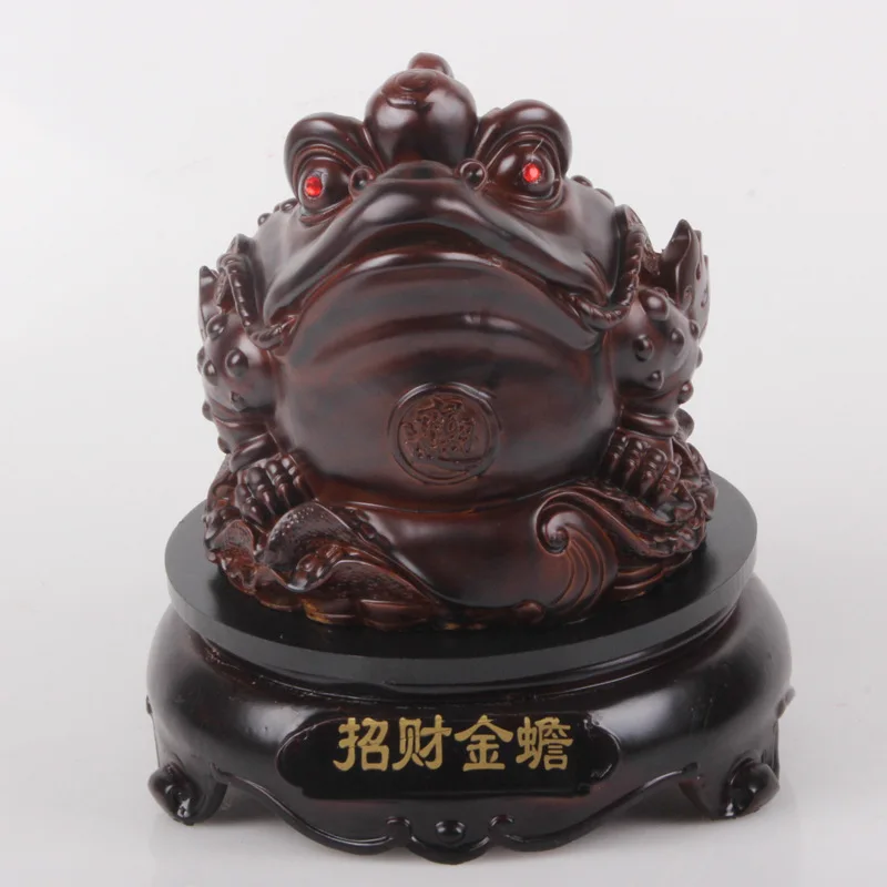 

2015 new Fine wood toad resin ornaments home decorations feng shui furnishings business gifts opening D402