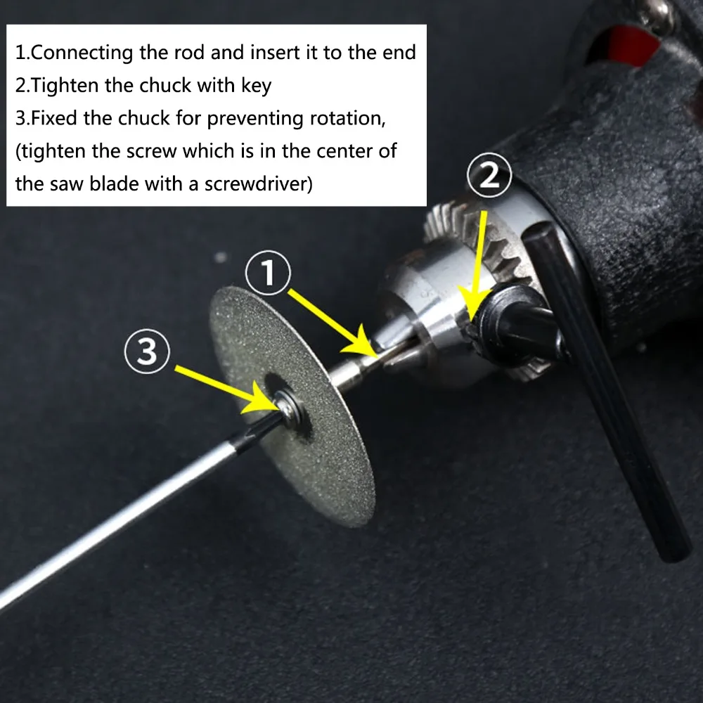 PHYHOO 10 Pcs/Bag Rotary Tool Circular Saw Blades Cutting Wheel Discs Mandrel Dremel Accessories Grinding Wheel Mini Disc Cutter