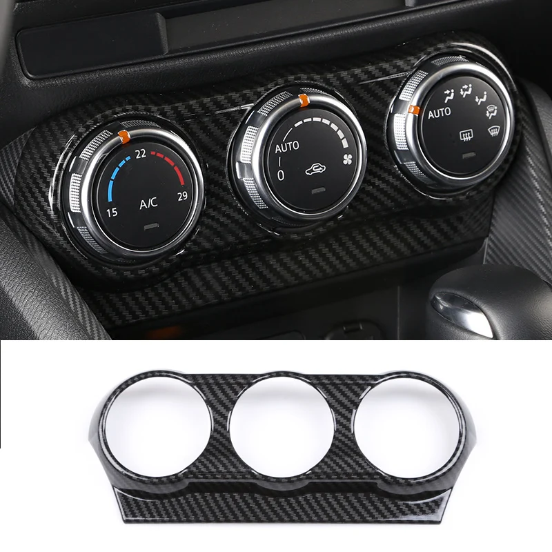 

ABS Carbon Fiber Air Conditioning Switch Cover Trim Car Styling For Mazda 2 Demio DL Sedan DJ Hatchback 2015 16 2017 Accessories