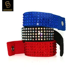 Cinturón de baile latino con diamantes de imitación, accesorio profesional para mujer, novedad