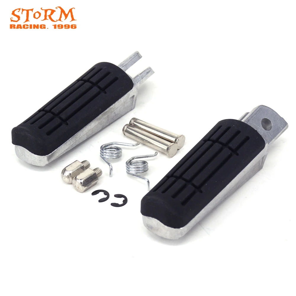 Motorcycle Front Foot Pegs Footrest Pedals Aluminum For TDR125R FZ6Fazer S2 Naked FZR600 R FZS600 XJ600 N S Diversion YZF600R6