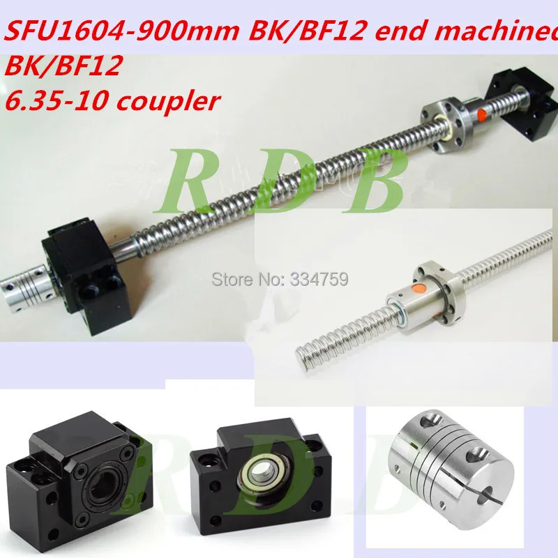 

SFU1604 ballscrew set: antibacklash ball screw SFU1604 -L900mm with end machined + BK/BF12 end support + coupler for CNC parts