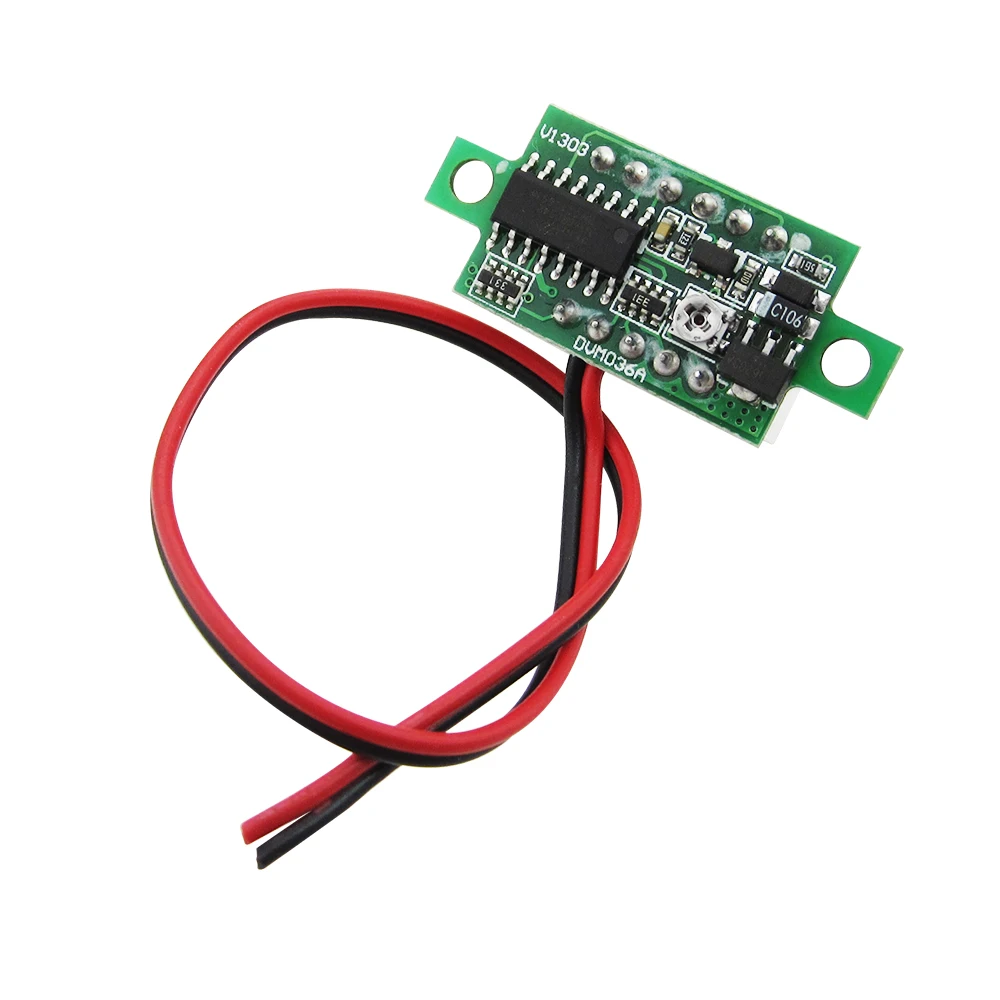 10pcs/lot red Second line precision dc digital voltmeter head LED digital voltmeter DC4.5V-30V