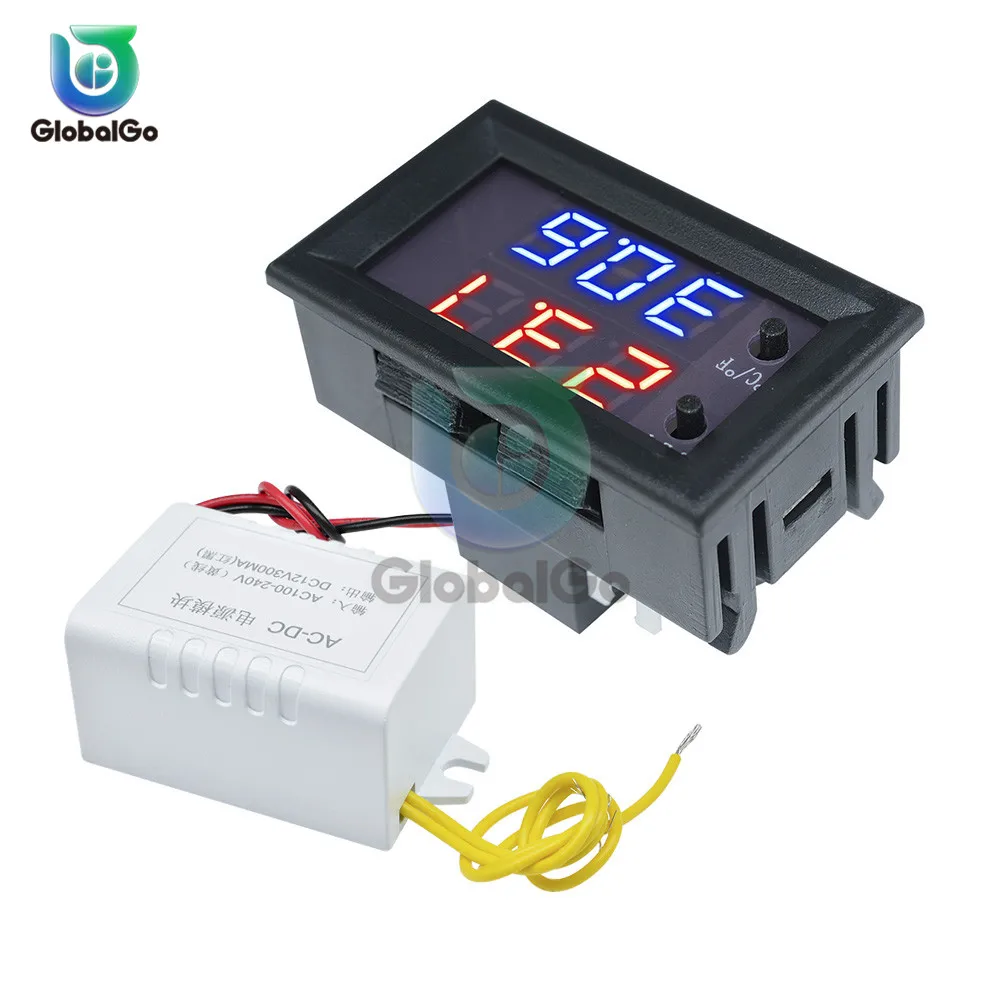 W1209WK W1219 LED Digital Temperature Control Controller Switch 30CM NTC Sensor DC 12V AC110-220V Thermostat Regulator Tool