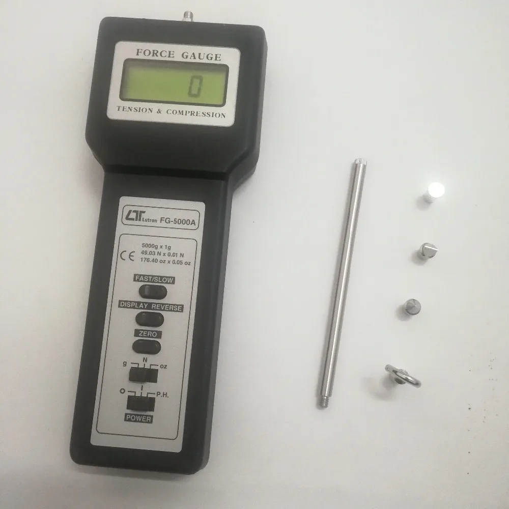 FG-5000A 5000g Digital Force Gauge with Adapters   (TENSION & COMPRESSION)