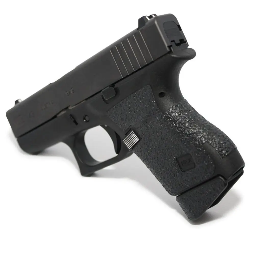 Poignée en Caoutchouc Bergame Personnalisée pour Glock 43 43X 48, Ruban Adhésif pour Cadre d\'Arme de Poing, 9mm, Extension de Magazine, Bande Non