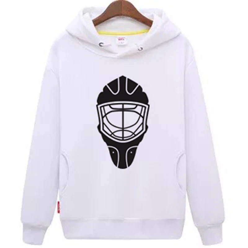 

Cool Hockey Free shipping cheap unisex white hockey hoodies Sweatshirt with a hockey mask for men & women