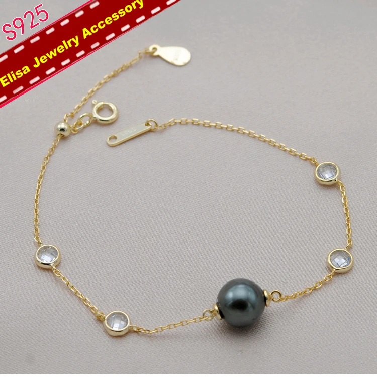 S925 Sterling Silver Pearl Bracelet Findings Women DIY Handmade Pearl Bracelet Accessory 3Pcs/Lot