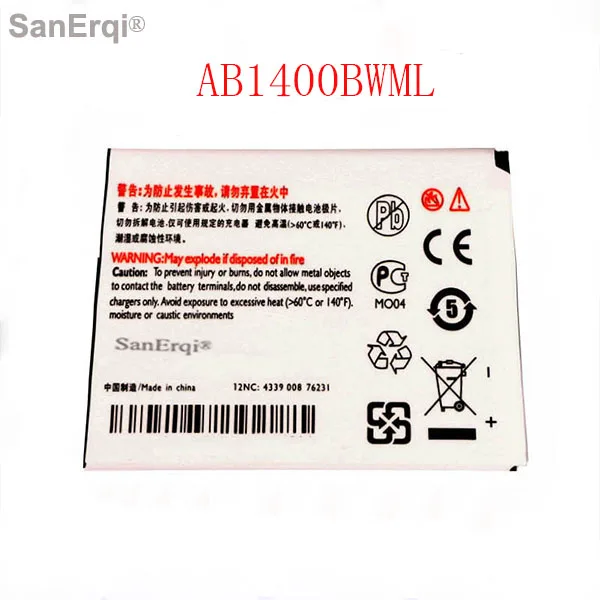 

10pcs AB1400BWML Battery For PHILIPS S308 CTS308 for Xenium 1400 mAh Full Capacity Tracking Number