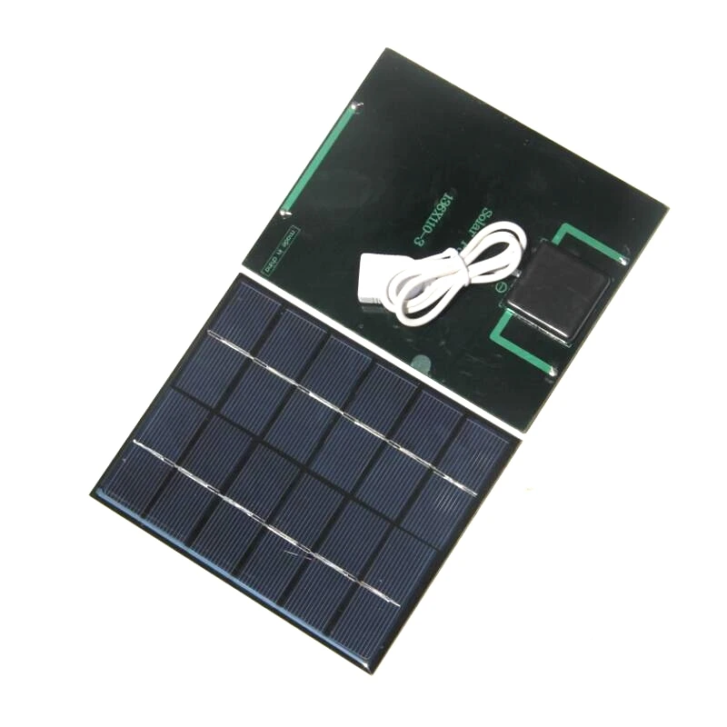 

BUHESHUI 2W 6V Solar Panel Charger Polycrystalline Solar Cell DIY Solar Battery Charger For 3.7V LED Light 10PCS/Lot Wholesale