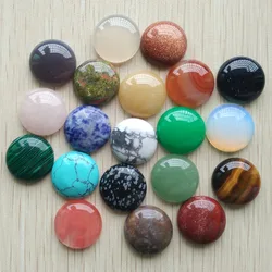 Natural tiger eye Labradorite quartz red stone round cabochon beads for jewelry making 20mm fast shipping Wholesale 20pcs/lot