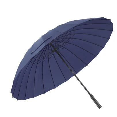 Large Women umbrella Rain Women 24K Windproof male Walking Stick Umbrellas Men Leather Golf Sun Paraguas Colorful Parasol Cane