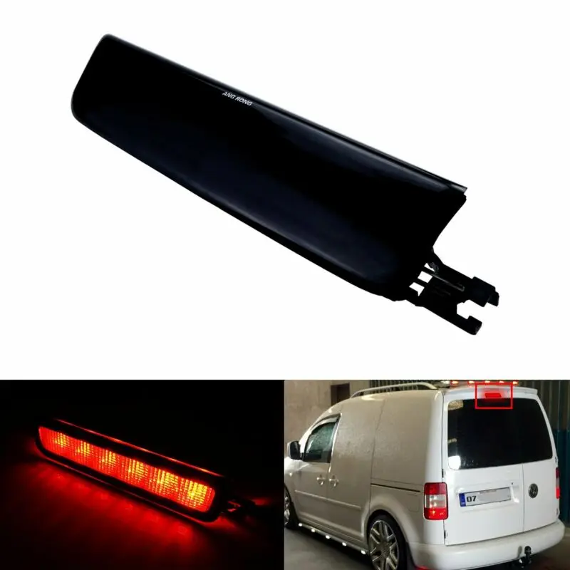 

ANGRONG Smoked Black Lens High Level Rear Brake Stop Light Lamp For VW Caddy MK3 04-15