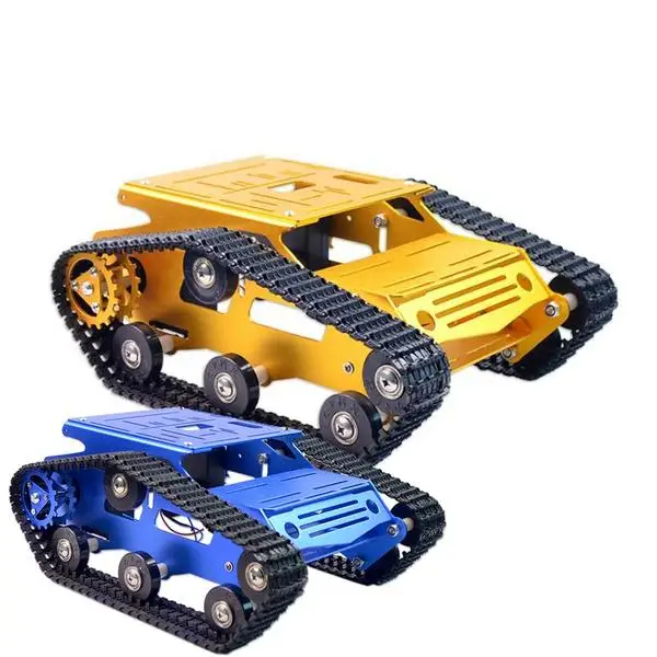 

Original Xiao R DIY Self-assembled Aluminium Alloy RC Wifi Robot Car Tank Chassis Kit Set Gold Blue For Kids Adult DIY Toy Gifts