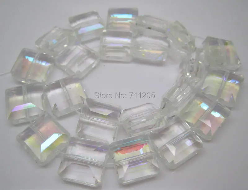 Wholesale 22pcs, 13mm Beautiful White Glass Square Loose Beads ,2#  ,Min.Order $10,provide mixed wholesale for all items !