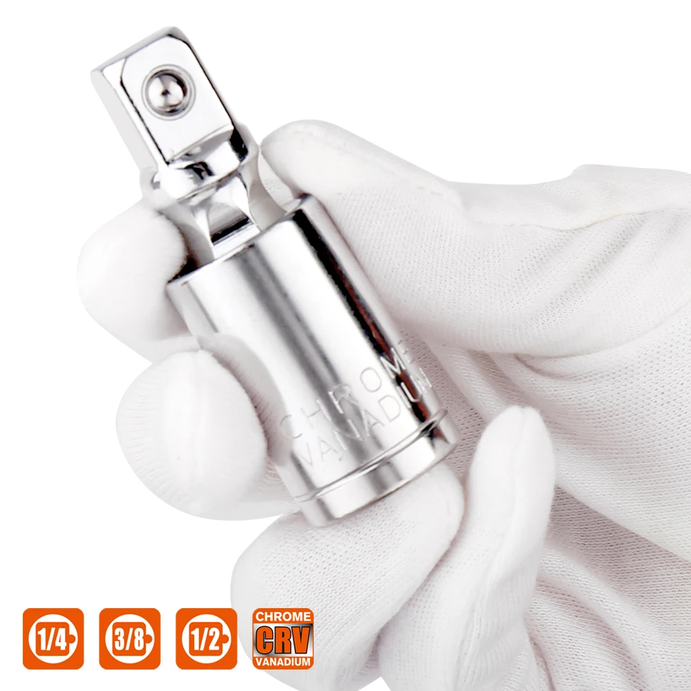 Acciaio Al cromo Vanadio Set Giunto Universale Ratchet Angolo di Barra di Estensione Presa Adattatore 1/4 "3/8" 1/2"