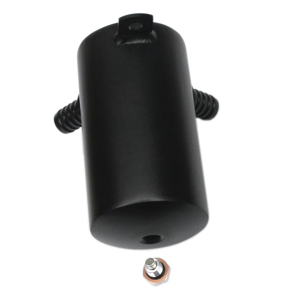 SPSLD Car Styling Universal Oil Catch Tank Reservoir Engine Fuel Seperator Can Aluminum 500ml 2*19MM