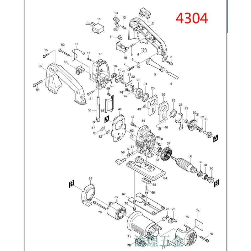 AC220-240V Rotor Engine Armature Replacem for MAKITA 4305T 4305 4304T 4304 4304Z 4306 517098-5 517099-3 JIG SAW Rotor Armature