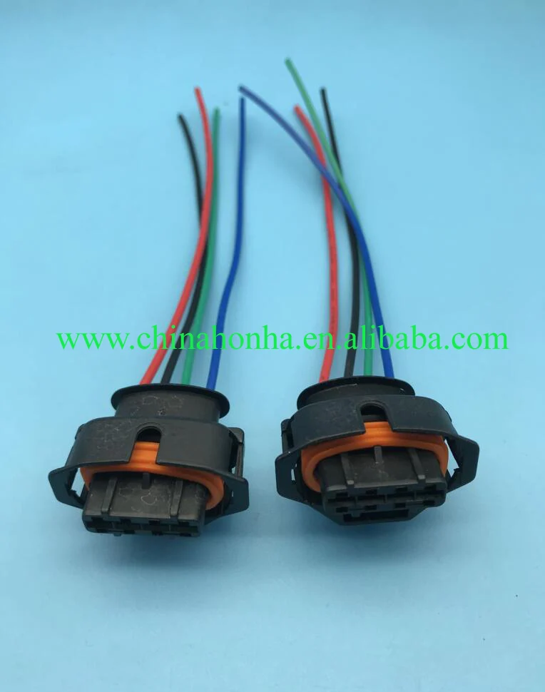 2pcs 4 Way Boschs Connectors Pigtail Harness Compact Plug 3.5mm Connector Kit w/out Wire 1928403736 1 928 403 736