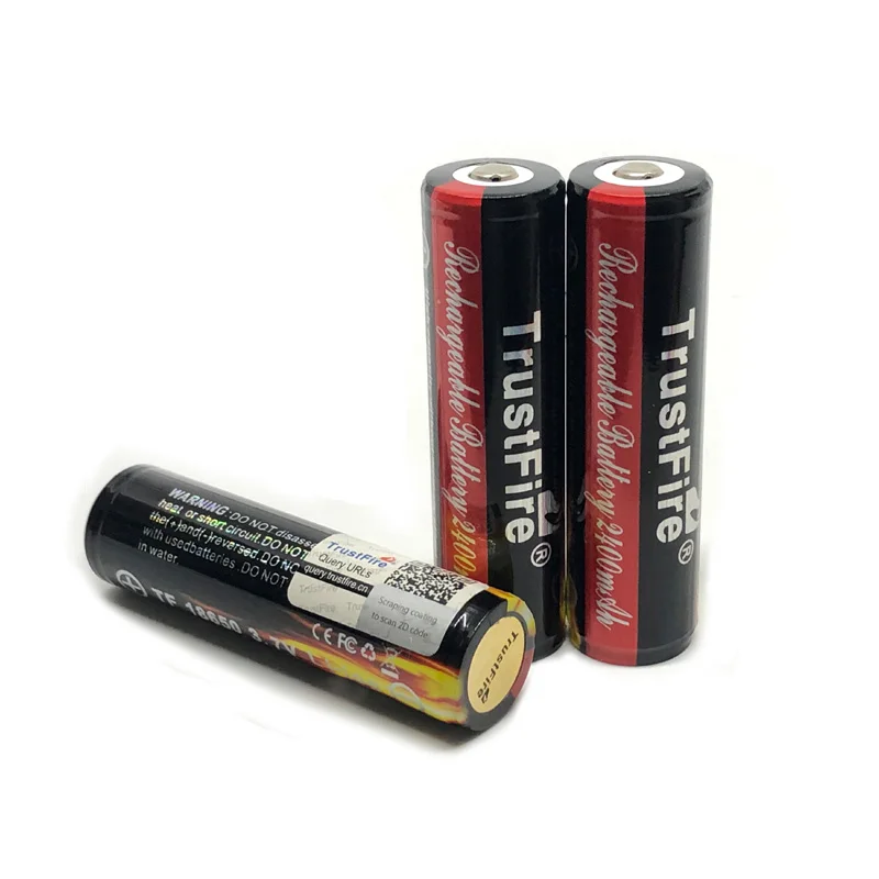 2pcs/lot TrustFire Protected 18650 Colorful Battery 2400mAh Rechargeable Lithium Batteries with PCB For LED Flashlights Cameras