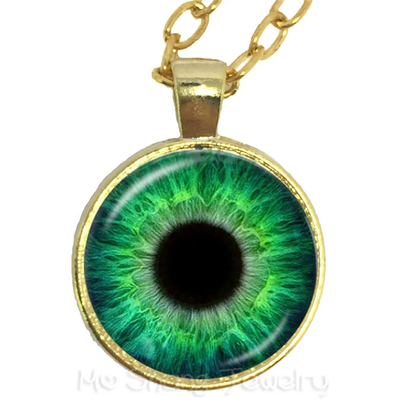 2018 New The Nice Pupil Pattern Necklace 25mm Glass Cabochon Pendant Necklace Gift For Best Friends
