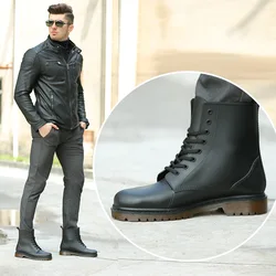 Botas impermeáveis de renda para homens, botas Chelsea masculinas, botas de PVC, sapatos de dia chuvoso, preto