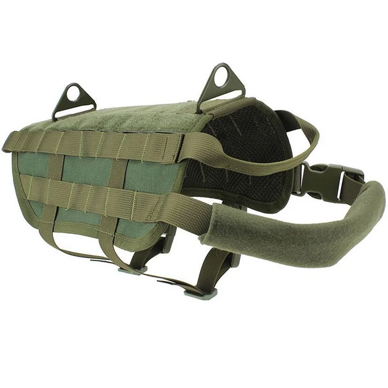 

Tactical Dog Harness Pet Military Training Hunting Nylon Molle Vest Service Dog Harness And Leash Set For Dogs Accessories