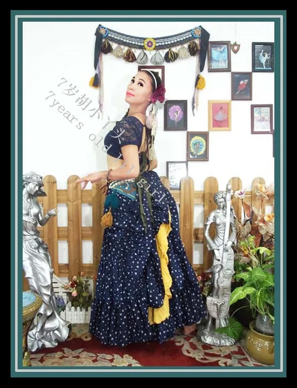 ลูกไม้ Belly Dance Top Ats Tribal Choli แขนสั้น DQ06-30